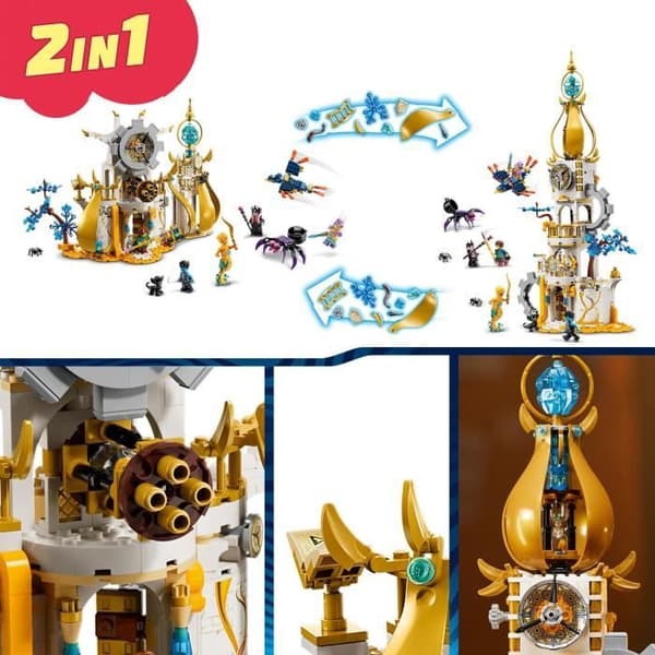LEGO® 71477 DREAMZzz Sandmannens torn, slottsleksak med spindel och fågel, med häxfigurer