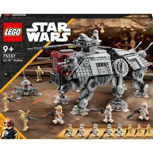 LEGO 75337 Star Wars The Walker AT-TE, Toy, Minifigures Battle Droids, Clone Trooper, Revenge of the Sith, Barn från 9 år