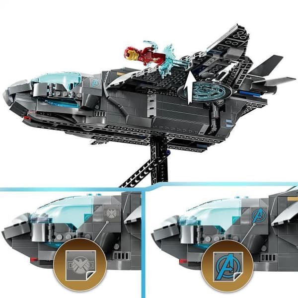 LEGO® Marvel 76248 The Avengers Quinjet, rymdskeppsleksak med minifigurer, Infinity