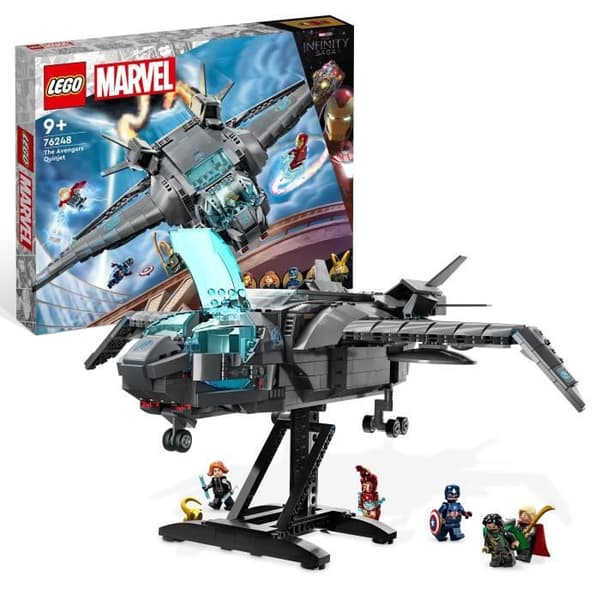 LEGO® Marvel 76248 The Avengers Quinjet, rymdskeppsleksak med minifigurer, Infinity