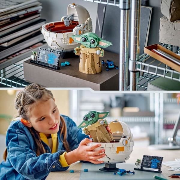 LEGO Star Wars: The Mandalorian 75403 Grogu och hans barnvagn - Byggsats 10 år gammal