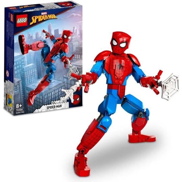 LEGO Marvel 76226 Spider-Man minifigur, superhjälte byggbar leksak, ålder 8 gåva