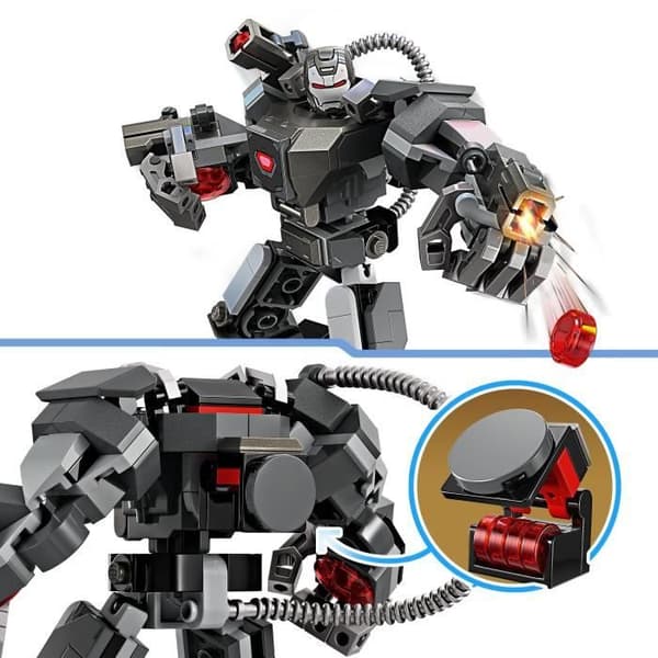 LEGO® 76277 Marvel War Machine Robotrustning, Robotleksak med: 3 skjutkanoner, MCU-karaktär
