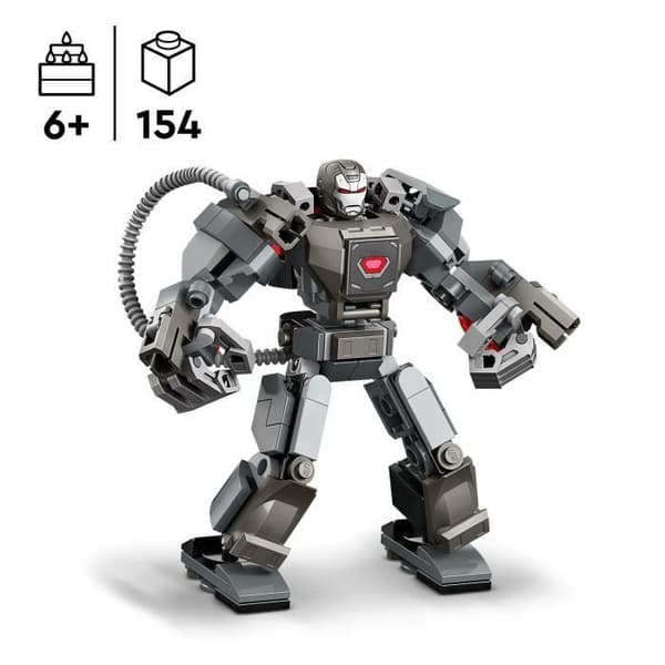 LEGO® 76277 Marvel War Machine Robotrustning, Robotleksak med: 3 skjutkanoner, MCU-karaktär