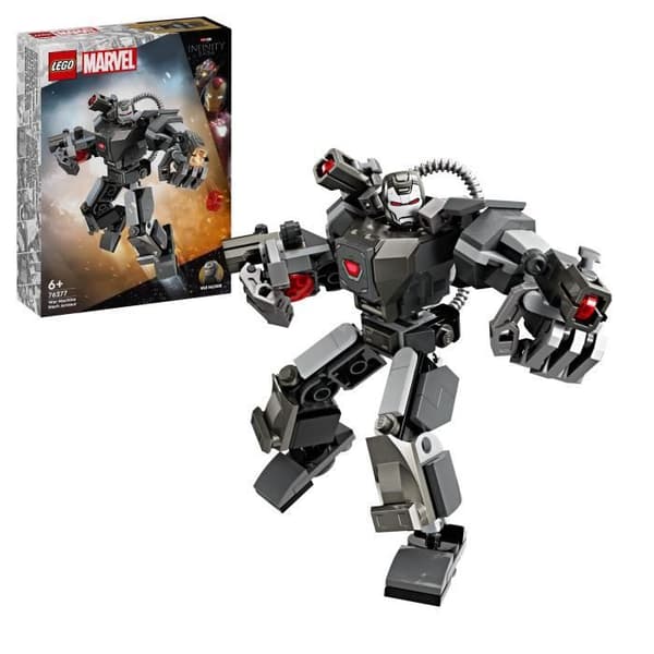 LEGO® 76277 Marvel War Machine Robotrustning, Robotleksak med: 3 skjutkanoner, MCU-karaktär