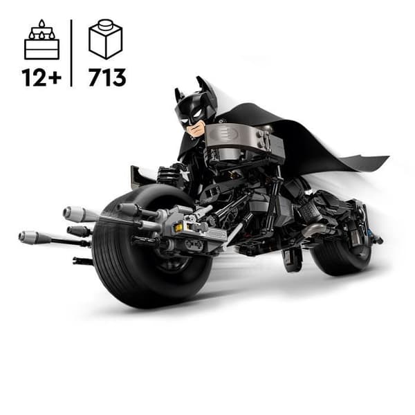 LEGO® DC Batman 76273 byggbar Batman-minifigur och Bat-Pod-motorcykel