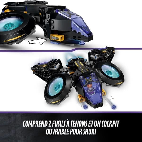 LEGO Marvel 76211 Shuri's Sunbird, Leksaksskepp, Black Panther-minifigurer, Superhjältar