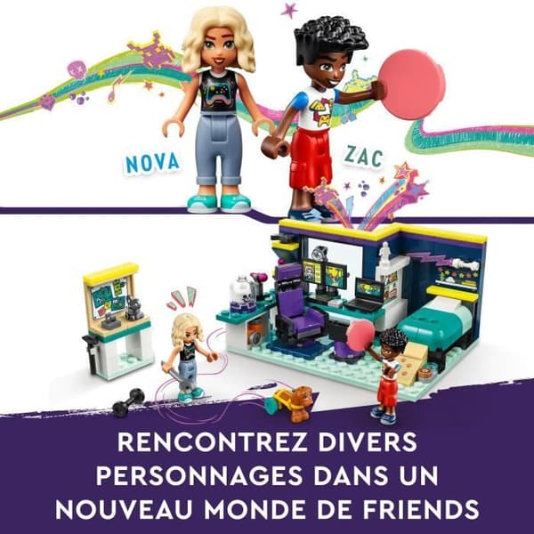 LEGO® Friends 41755 Novas sovrum, leksak med speltema, med minidocka