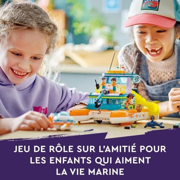 LEGO® Friends 41734 sjöräddningsbåtleksak med delfiner och ubåtsminifigurer