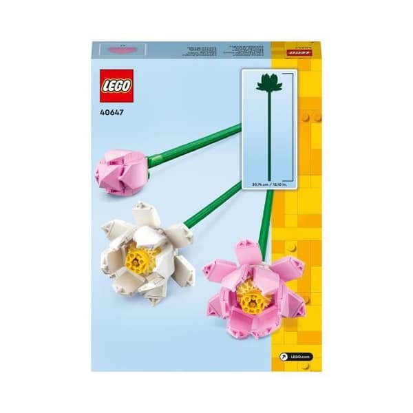LEGO® 40647 Creator Lotusblommor, byggsats för flickor och pojkar från 8 år och uppåt, med 3 konstgjorda blommor