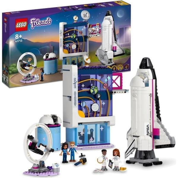 LEGO 41713 Friends Olivias rymdakademi, Toy on Space, med raket och simulator, present till barn från 8 år