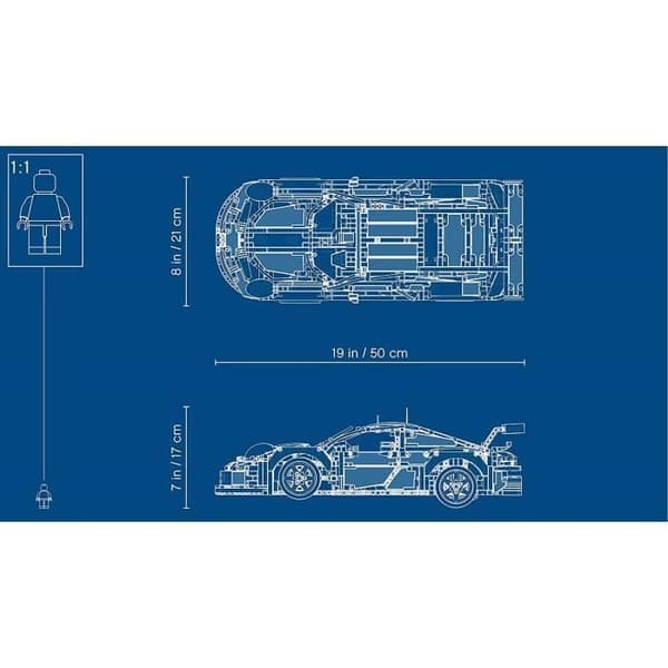 LEGO® Technic Porsche 911 RSR Detaljerad byggbar racerbil - Samlarmodell - 42096