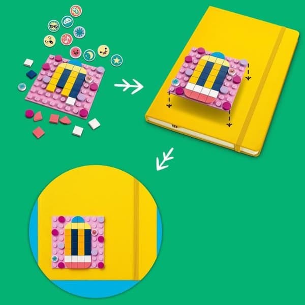 LEGO 41957 DOTS Mega-mängden självhäftande dekorationer, manuell aktivitet, personlig telefondekal, present till flickor pojkar 6