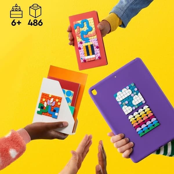 LEGO 41957 DOTS Mega-mängden självhäftande dekorationer, manuell aktivitet, personlig telefondekal, present till flickor pojkar 6