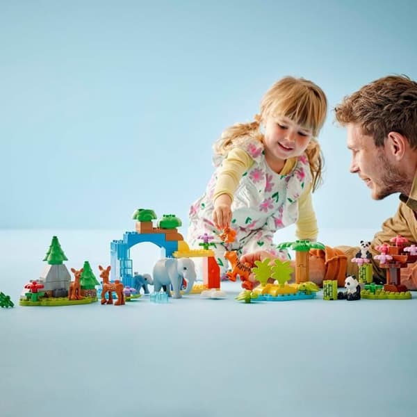 LEGO DUPLO My Town 10446 Vilda djurfamiljer 3-i-1 - Tidiga inlärningsspel med djur