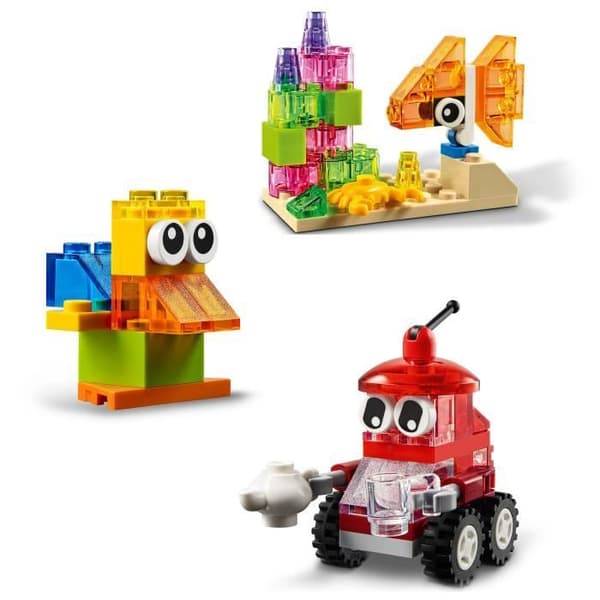LEGO® 4+ Classic 11013 kreativa genomskinliga klossar, byggset med klossar inklusive djur för barn
