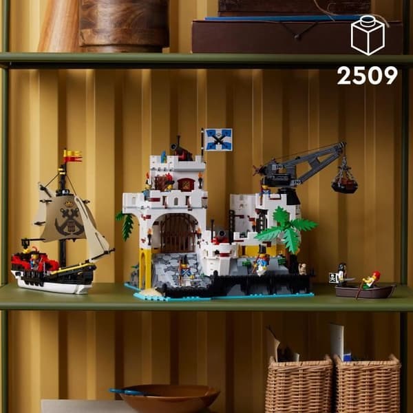 LEGO® 10320 ikoner Eldorado fästning, vuxenmodellsats med piratskepp och 8 minifigurer