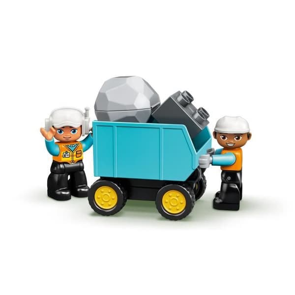 LEGO® 10931 DUPLO lastbil och grävmaskin, entreprenadmaskinleksak för barn från 2 år