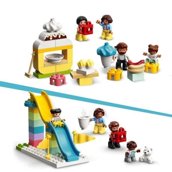 LEGO® 10956 DUPLO® Town Barnleksakspark 2+ år med tåg, karusell och pariserhjul