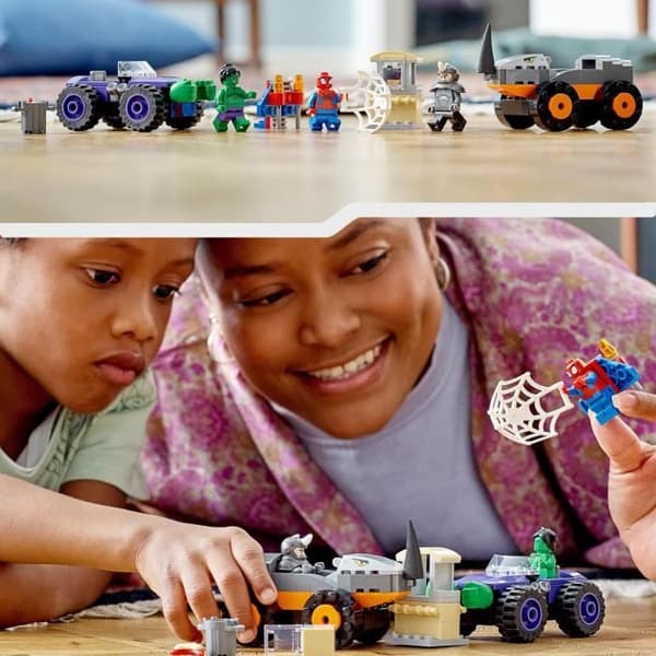 LEGO® 10782 Marvel Spidey and His Amazing Friends Truck Battle, Hulk vs. Rhino, Toy Children +4 Years