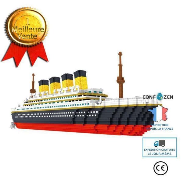 Maquette Titanic - INN - 3800 delar - Plast - Röd, Vit, Grå - Att montera själv