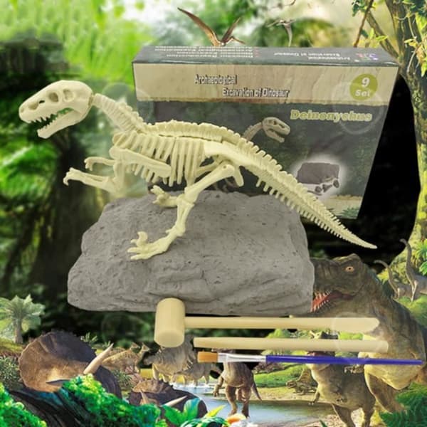 C® TD Dinosaurie Skelett Montera Realistisk leksak Arkeologisk Gräv Barn Fossiler Flicka Pojke Tyrannosaurus Constructio