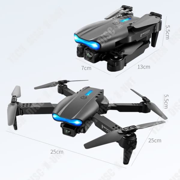 TD® Hinder Undvikande Funktion Vikbar Drönare HD Flygfotografering Drönare med dubbla kamerafjärrkontroll Flygplansleksak nr