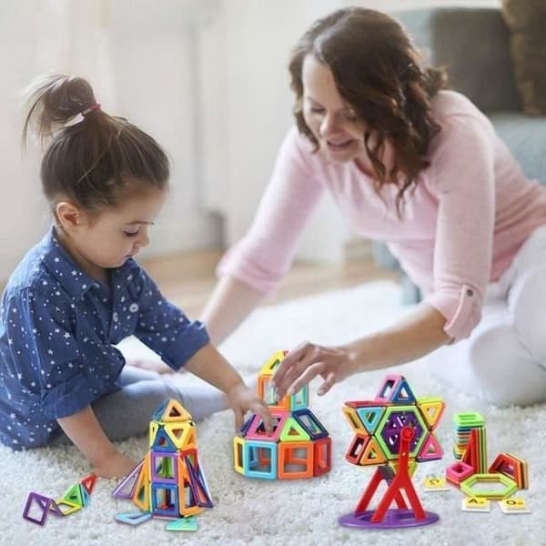 TD® magnetiska byggklossar för barn 108 delar Mini magnetiska konstruktionsspel Kreativ pedagogisk leksak, present till födelsedagsfest