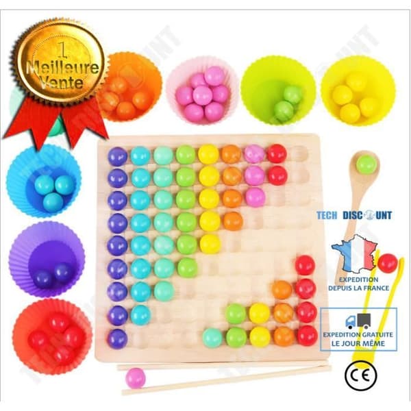 TD® Disposal Rainbow Clip Beads Rolig tidig barndomsutbildning
