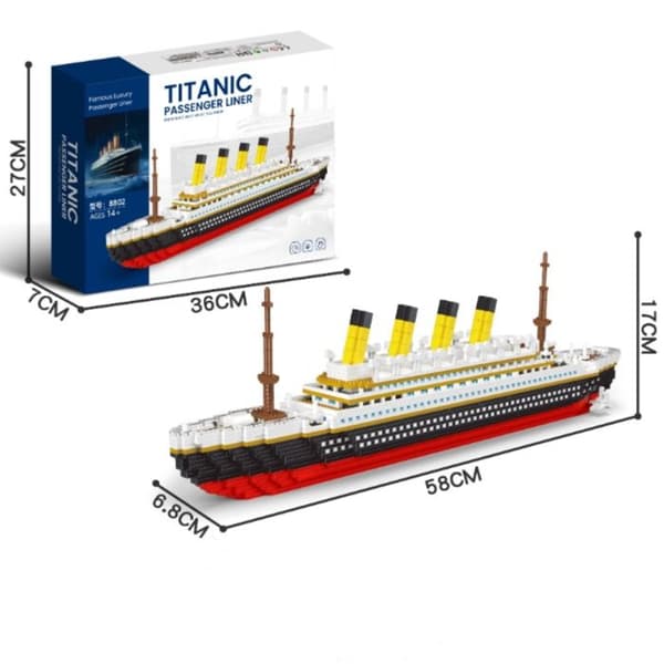 Titanic modell - INNOVTEC - 3800 stycken - Plast - 40x7x28,5 cm - Blandat