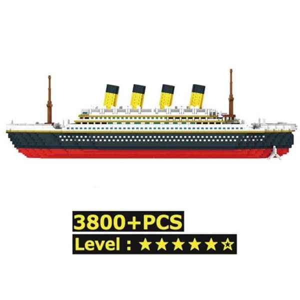 TD® modell fartyg kryssningsfartyg byggsten stor Titanic Set 3800 st mini block leksaker DIY 3D pussel Barn Pedagogisk leksak