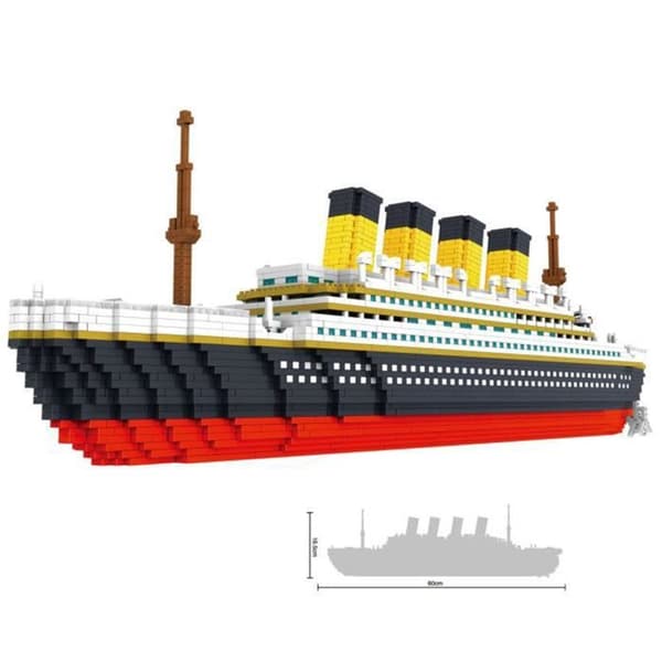 TD® modell fartyg kryssningsfartyg byggsten stor Titanic Set 3800 st mini block leksaker DIY 3D pussel Barn Pedagogisk leksak