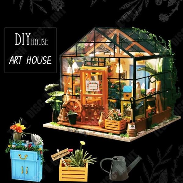 TD® House 3D pussel leksak flicka barn utomhus docka modern kreativ inredning hem interiör födelsedagspresent vuxna