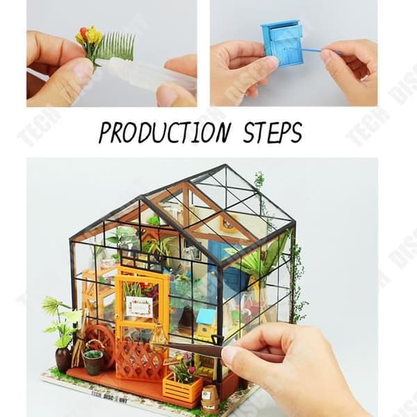 TD® House 3D pussel leksak flicka barn utomhus docka modern kreativ inredning hem interiör födelsedagspresent vuxna
