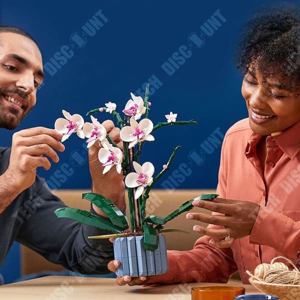 TD® Building Block Bukett med konstgjorda byggstenar att bygga, set med blommor, växter, vilda blommor