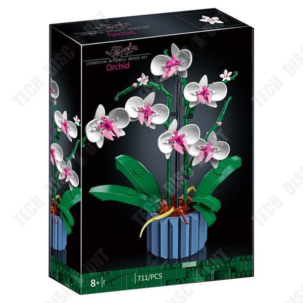 TD® Building Block Bukett med konstgjorda byggstenar att bygga, set med blommor, växter, vilda blommor