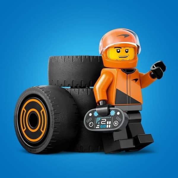 LEGO City 60442 McLaren racingbil med F1-förare - leksak för pojkar från 6 år och uppåt