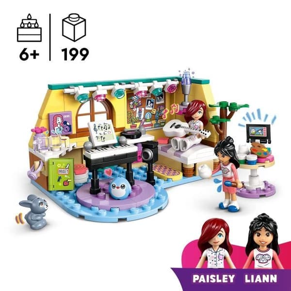 LEGO Friends 42647 Paisleys sovrum - Interaktiv leksak för tjejer från 6 år och uppåt