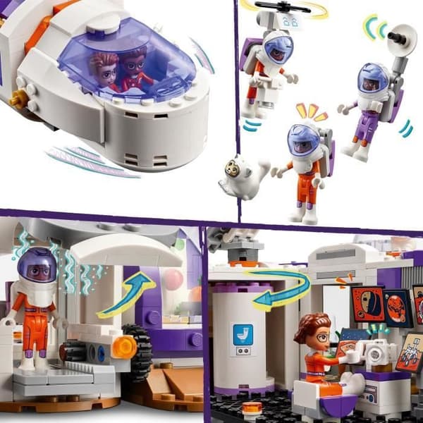 LEGO® 42605 Friends Martian rymdstation och raket, rymdleksak med skyttel och 4 astronautminifigurer