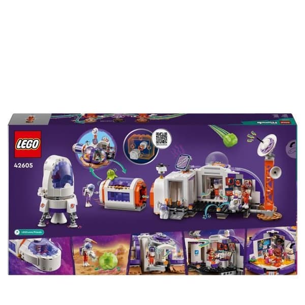 LEGO® 42605 Friends Martian rymdstation och raket, rymdleksak med skyttel och 4 astronautminifigurer