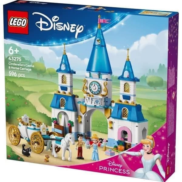 LEGO Disney Princess 43275 Askungens slott och vagn - Rollspel Ålder 6