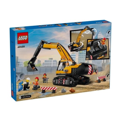 LEGO City 60420 - Yellow Construction Excavator - byggsats