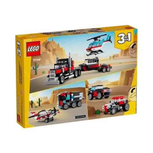 LEGO Creator 3in1 31146 - Flatbed Truck with Helicopter - byggsats