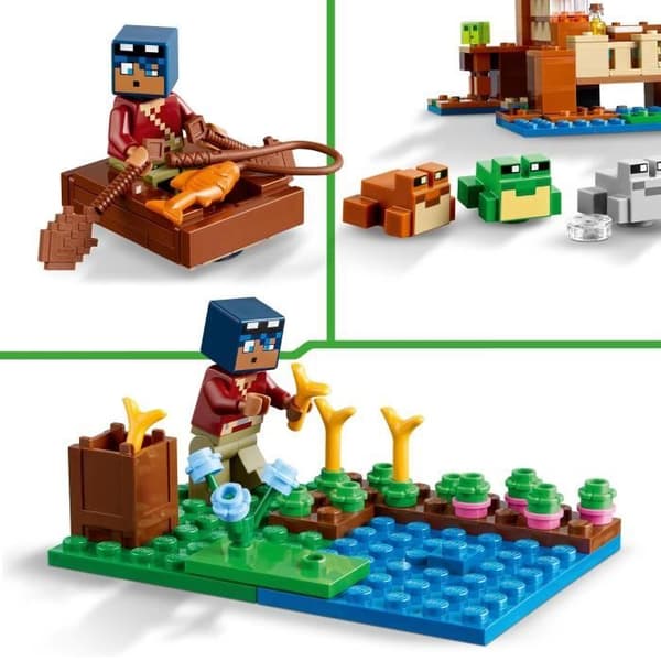 LEGO® 21256 Minecraft Grodhuset, Leksak med djurminifigurer, Karaktärer: Zombie och Explorer
