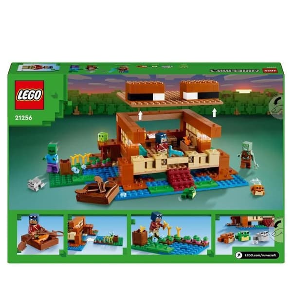 LEGO® 21256 Minecraft Grodhuset, Leksak med djurminifigurer, Karaktärer: Zombie och Explorer
