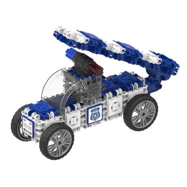 Set Polisen 72 bitar - CLICS - Clicformers - Pedagogiskt byggspel - ABS - Multicolor