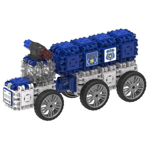 Set Polisen 72 bitar - CLICS - Clicformers - Pedagogiskt byggspel - ABS - Multicolor