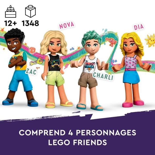LEGO® Friends 41737 Beach Amusement Park, Advanced Building Toy, Barn 12 år
