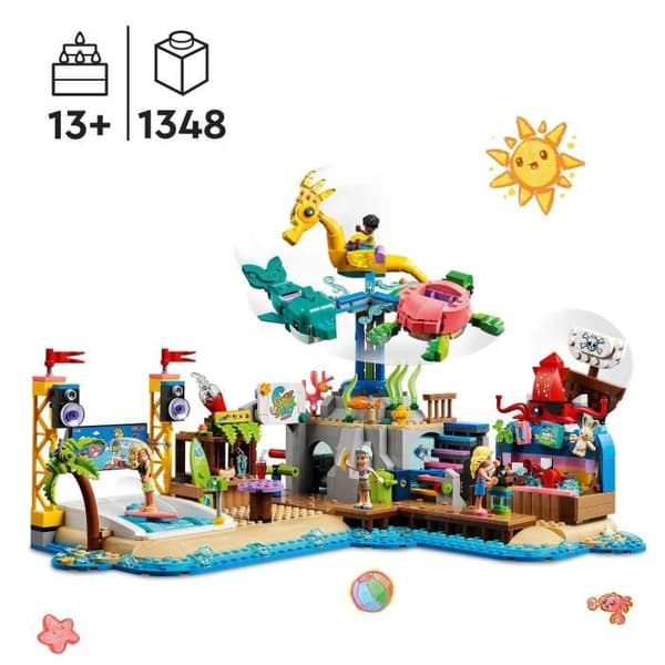 LEGO® Friends 41737 Beach Amusement Park, Advanced Building Toy, Barn 12 år