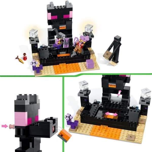LEGO Minecraft 21242 The End Arena, Toy with Lava, Ender Dragon och Enderman Minifigure